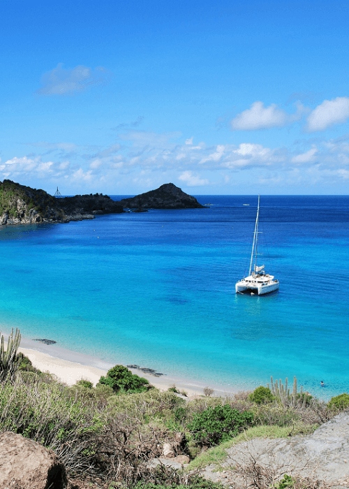Colombier, white sand and sunsets